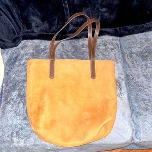 Leather man made handbag